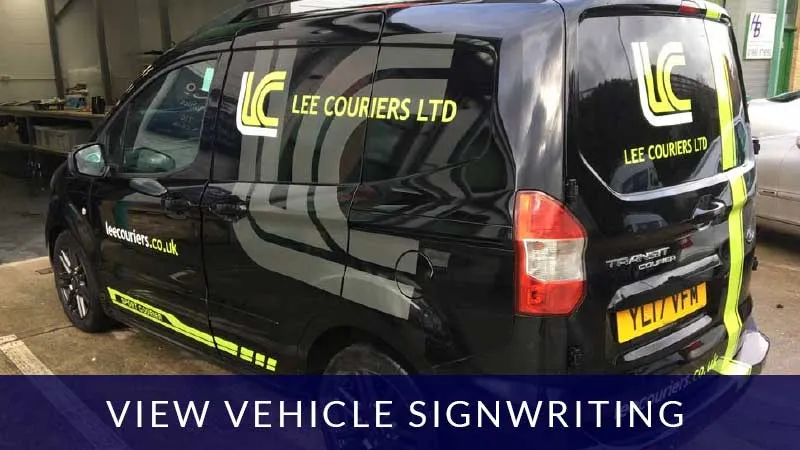 View vehicle signwriting